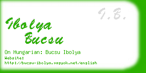 ibolya bucsu business card